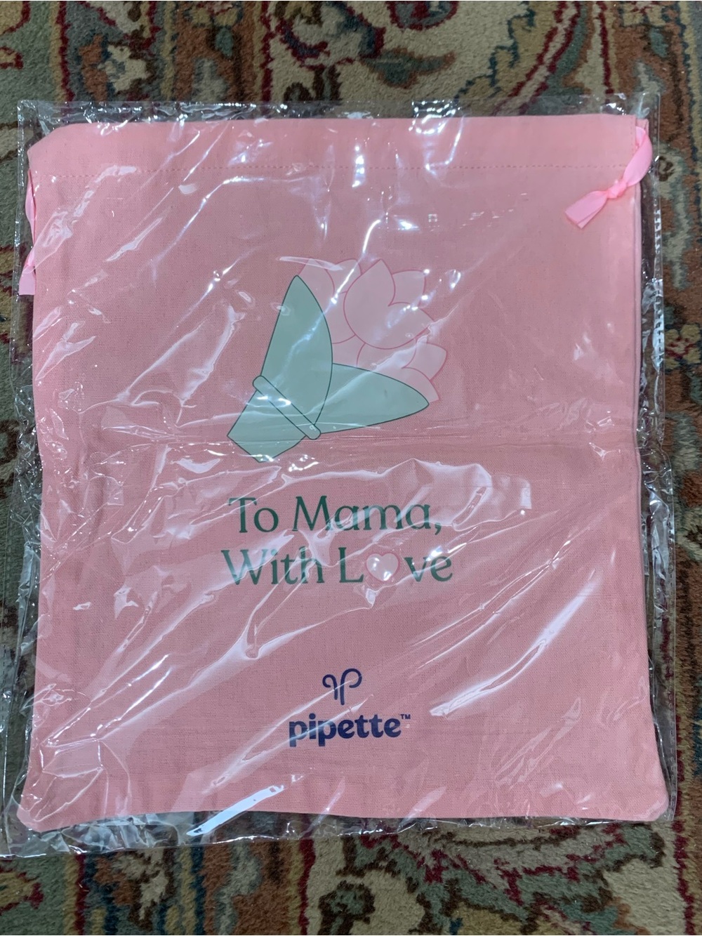Pipette To Mama, With Love Mother’s Day Pink Pouch Bag Brand New